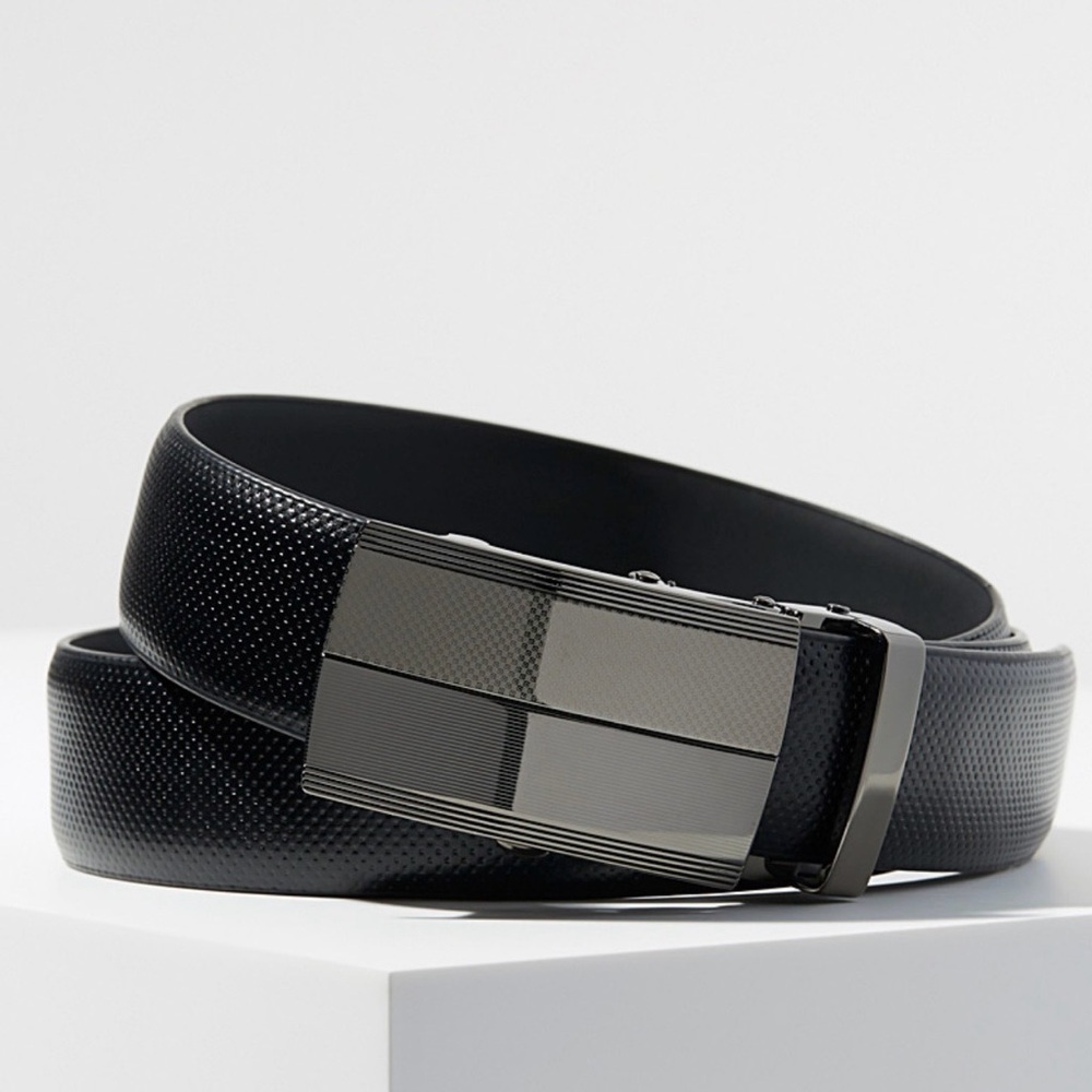 Simons Black Belt with Silver Buckle
